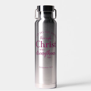 Ich kann alles tun Personalisiert Name Faith Gif Trinkflasche