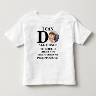 Ich kann alles tun, was Christliche Foto Bibel Ver Kleinkind T-shirt