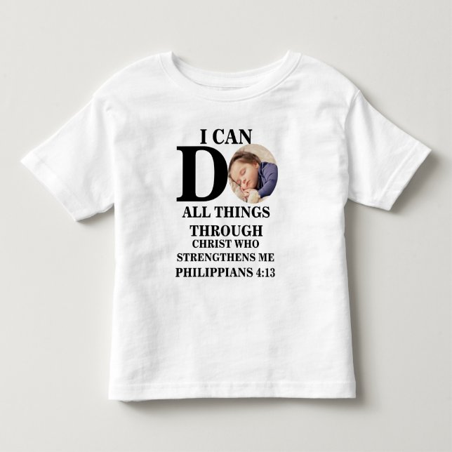 Ich kann alles tun, was Christliche Foto Bibel Ver Kleinkind T-shirt (Vorderseite)