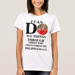 Ich kann alles tun, was Christliche Foto Bibel Ver T-Shirt