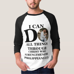 Ich kann alles tun, was Christliche Foto Bibel Ver T-Shirt
