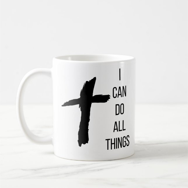 Ich kann alles tun, was religiöse Kaffee-Tasse Kaffeetasse (Links)