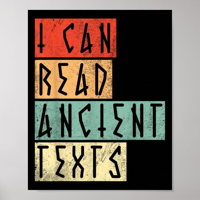 Ich kann altes Text lustig lesen Poster (Vorne)