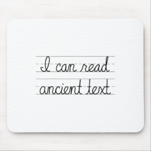 Ich kann antikes Text T-Shirt Geschenke Funny Curs Mousepad
