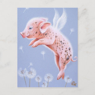 Ich kann auch fliegen! postkarte