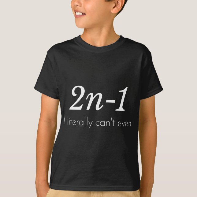 Ich kann buchstäblich nicht einmal Mathe Algebra S T-Shirt (Vorderseite)