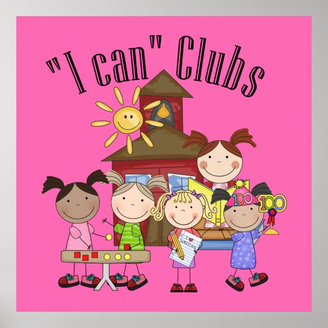 Ich kann Clubs Strichmännchen Poster zwei (Vorne)