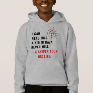 "Ich kann das lesen. Ein Kind in Gaza niemals" Kap Hoodie