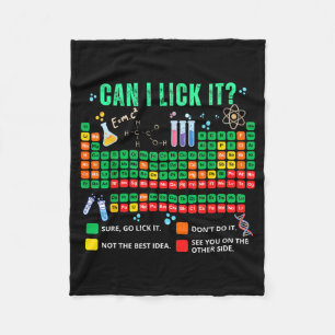 Ich kann das T-Shirt lecken Periodensystem Fleecedecke