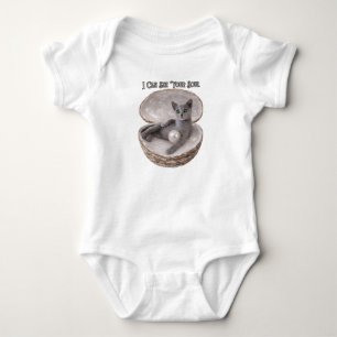 Ich kann deine Seele sehen Lustiges Russisch Blau  Baby Strampler