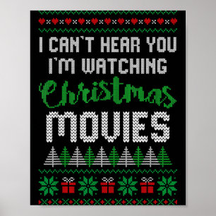 Ich kann dich nicht hören, ich schaue Weihnachtsfi Poster