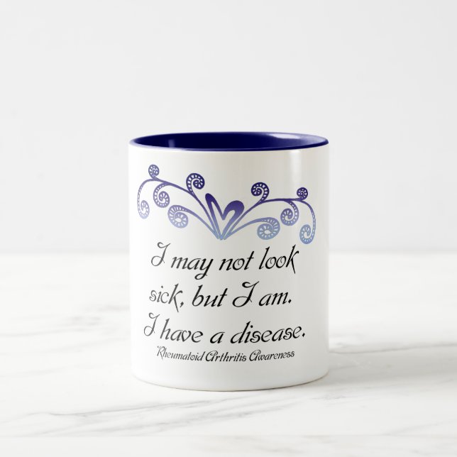 Ich kann die kranke… bewusste rheumatoide zweifarbige tasse (Mittel)