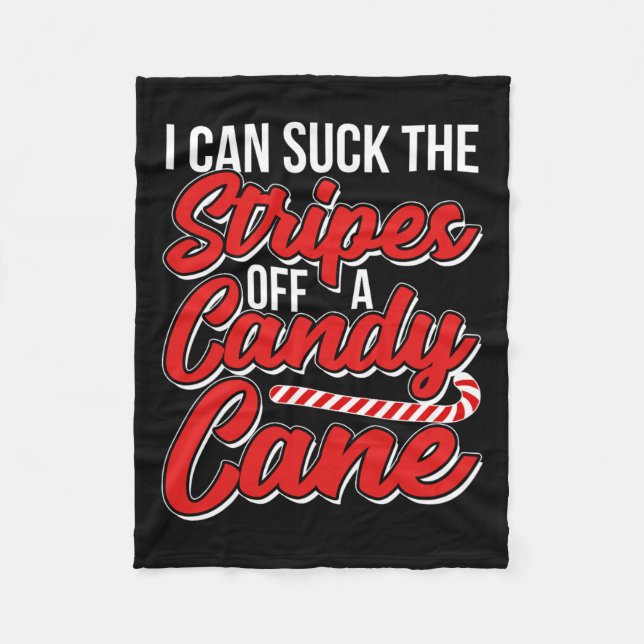 Ich kann die Streifen von einer Candy Cane naughty Fleecedecke (Vorderseite)