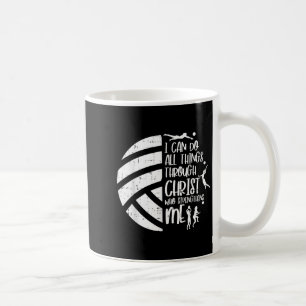 Ich kann Dinge durch Christus Volleyball Christlic Kaffeetasse
