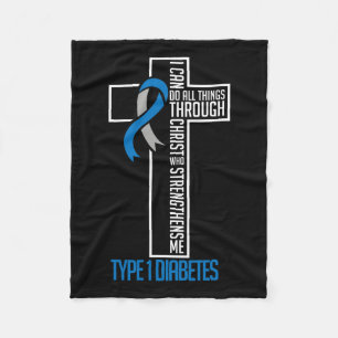 Ich kann Dinge tun, Jesus, der mir Diabetes stärkt Fleecedecke