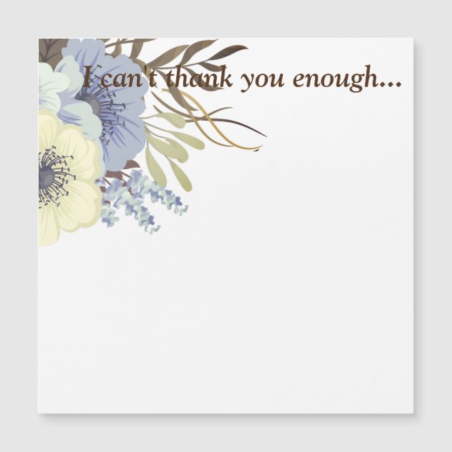 Ich kann dir nicht genug danken... magnetkarte (Vorderseite)