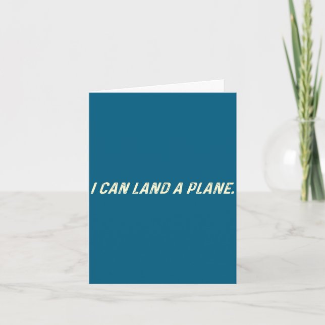 Ich kann ein Flugzeug landen Karte (Vorderseite)