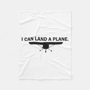 Ich kann ein Flugzeug landen Lustiges Lot Zitat zu Fleecedecke
