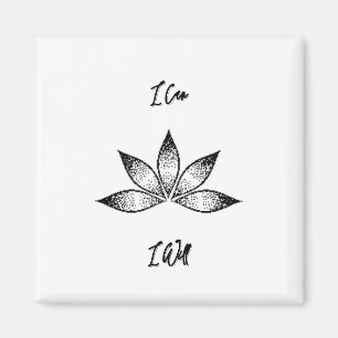Ich kann eine inspirierende Entschlossenheit Lotus Magnet