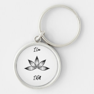 Ich kann eine inspirierende Entschlossenheit Lotus Schlüsselanhänger
