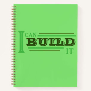 Ich kann es bauen (Grün) Planer/ Notizbuch