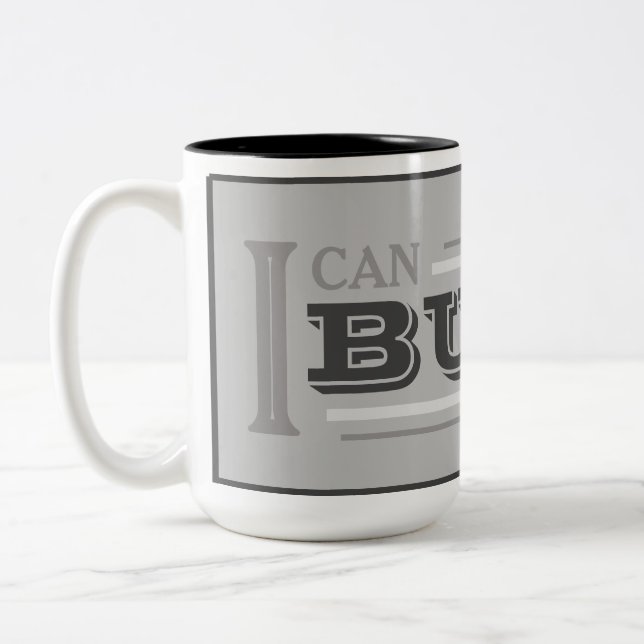 Ich kann es bauen Kaffeetasse (Grau) (Links)