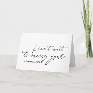 Ich kann es kaum erwarten, dich zu heiraten, Braut Karte