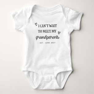 Ich kann es kaum erwarten, meine Großeltern kenne Baby Strampler