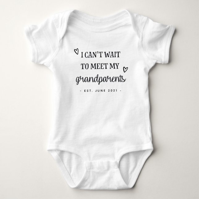 Ich kann es kaum erwarten, meine Großeltern kennen Baby Strampler (Vorderseite)