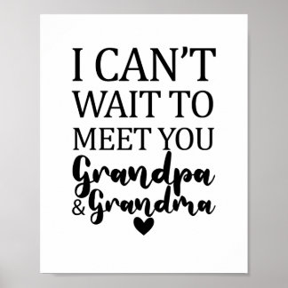 Ich kann es nicht abwarten, dich Großvater und Oma Poster