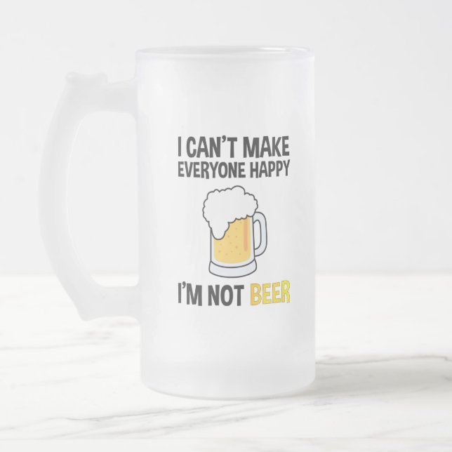 Ich kann es nicht jedem glücklich machen - ich bin mattglas bierglas (Links)