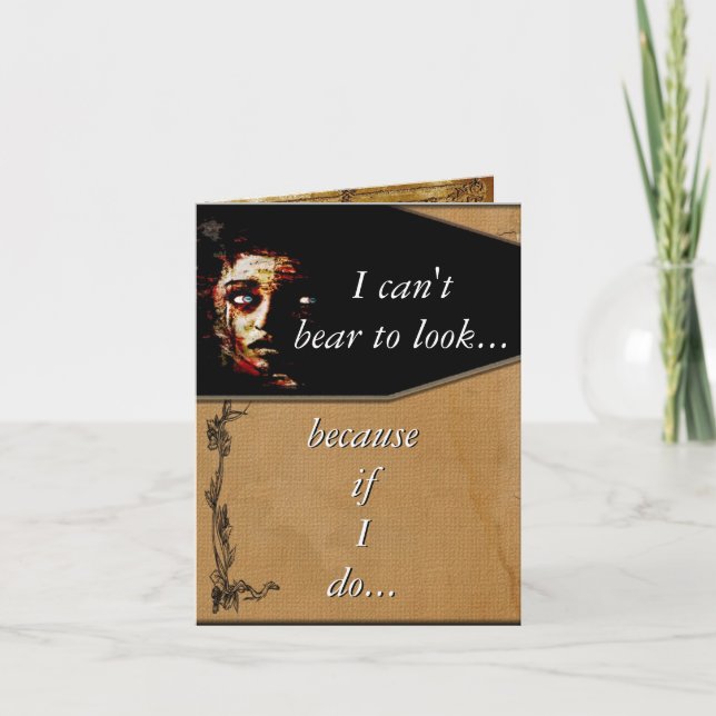 Ich kann es nicht tragen karte (Vorderseite)