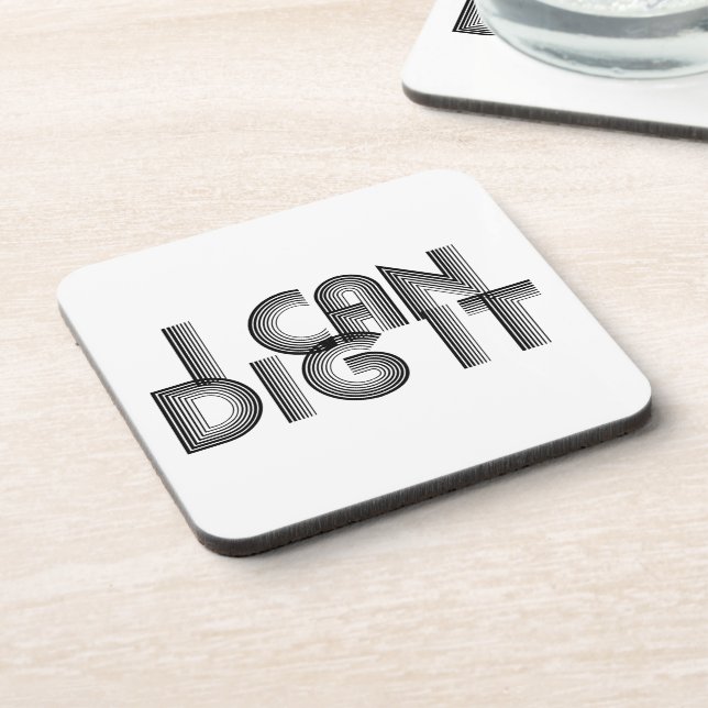 Ich kann es tun getränkeuntersetzer (Linke Seite)