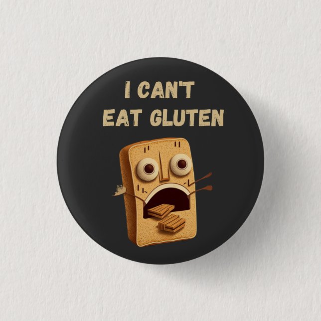 Ich kann Gluten nicht essen Button (Vorderseite)