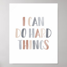 Ich kann harte Dinge tun Boho Kinder Zimmerdekorat