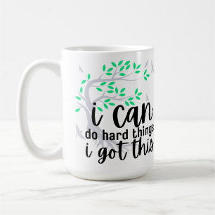 Ich kann harte Dinge tun (heller Baum des Lebens) Kaffeetasse