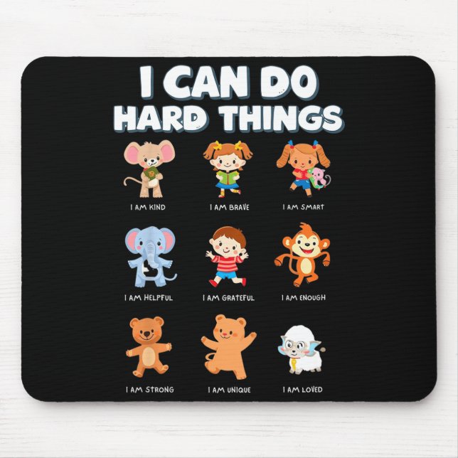 Ich kann harte Dinge tun Kinderbuch Mousepad (Vorne)