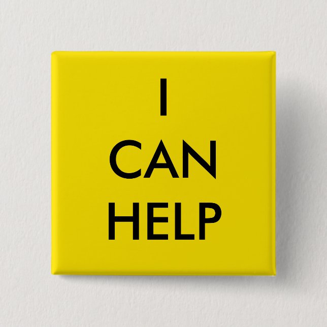 Ich kann helfen Freiwilligen-Button Charity-Event  Button (Vorderseite)