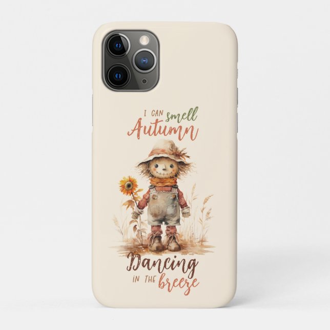 Ich kann Herbst riechen - rustikale Vogelscheuche  Case-Mate iPhone Hülle (Rückseite)