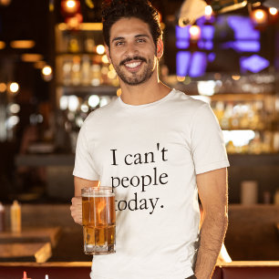 Ich kann heute keine Leute Minimal Einfaches Schwa T-Shirt