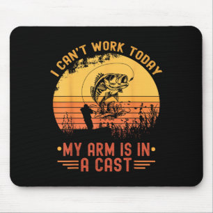 Ich kann heute nicht arbeiten Mein Arm in einem Gi Mousepad