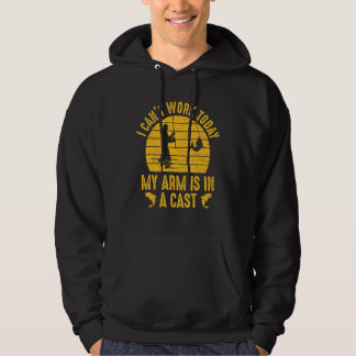 Ich kann heute nicht arbeiten, mein Arm ist in ein Hoodie