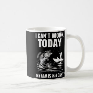 Ich kann heute nicht arbeiten, mein Arm ist in ein Kaffeetasse
