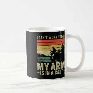 Ich kann heute nicht arbeiten, mein Arm ist in ein Kaffeetasse