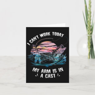 Ich kann heute nicht arbeiten, mein Arm ist in ein Karte