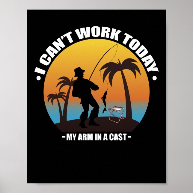Ich kann heute nicht arbeiten, mein Arm ist in ein Poster (Vorne)