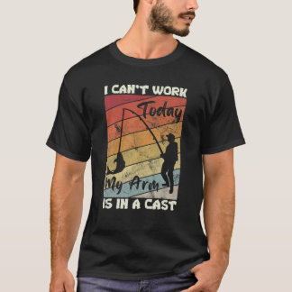 Ich kann heute nicht arbeiten, mein Arm ist in ein T-Shirt
