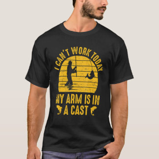 Ich kann heute nicht arbeiten, mein Arm ist in ein T-Shirt
