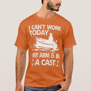 Ich kann heute nicht arbeiten, mein Arm ist in ein T-Shirt