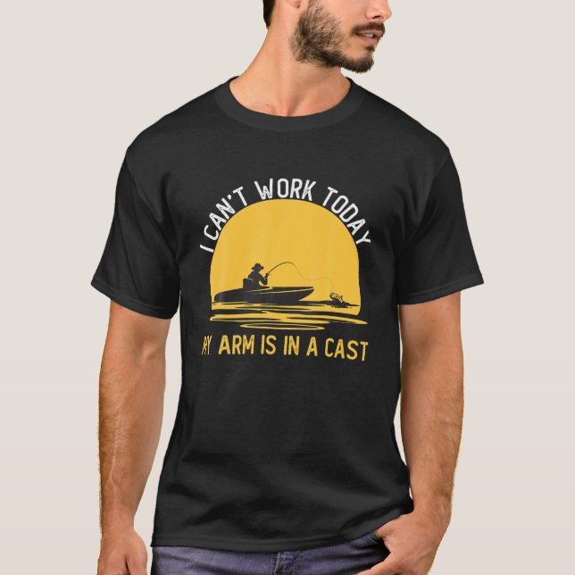 Ich kann heute nicht arbeiten, mein Arm ist in ein T-Shirt (Vorderseite)